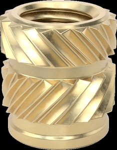 M6 x 10mm Brass Knurled Insert Nut