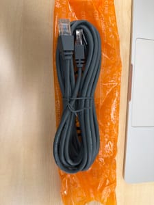 Gray RJ45 Ethernet Patch Cable (24 AWG, ~2-3m)