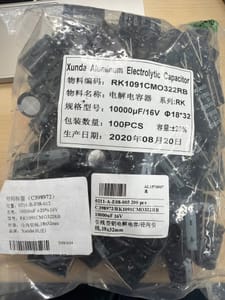 Xunda RK1091CMO322RB Aluminum Electrolytic Capacitor (10000uF 16V, 18x32mm)