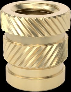 M5 x 8mm Brass Knurled Insert Nut