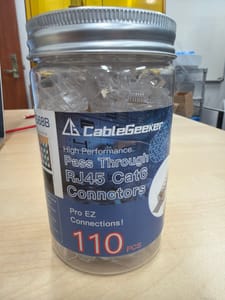 CableGeeker Pass-Through RJ45 Cat6 Connectors (110 PCS Jar)