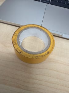Yellow PVC / Electrical Tape (partial roll)
