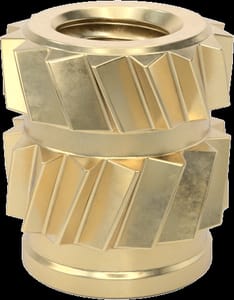 M2 x 6mm Brass Knurled Insert Nut