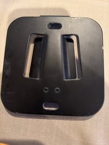 Black metal plate mount