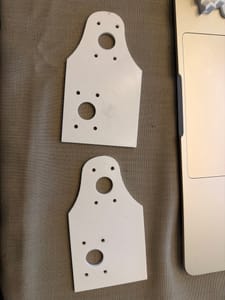 White 3D Print - Motor Mount Plates (2 pcs)