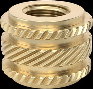 M2.5 x 2.5mm Brass Knurled Insert Nut