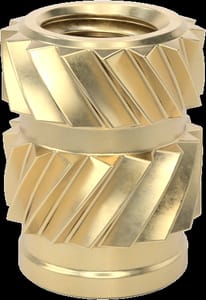 M4 x 8mm Brass Knurled Insert Nut