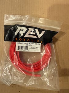 REV Robotics 15mm Extrusion Slot Cover 2M - Red (REV-41-1633)
