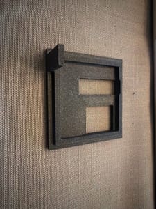 Black 3D Print - Panel Frame / Bezel (slot + square opening)