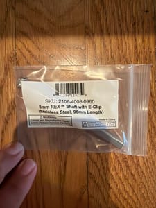goBILDA 8mm REX Shaft with E-Clip (96mm) (2106-4008-0960)