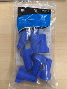 Ideal Wing-Twist Wire Connectors, Blue (10-pack, P/N 773311)