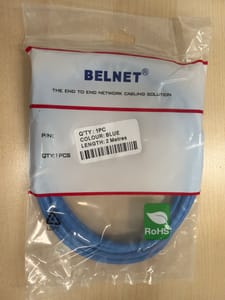 Belnet 2m Blue Network Patch Cable