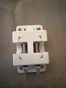 Custom 3D-Printed PCB Clamp Mount Assembly (White)