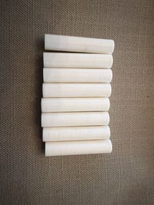 White 3D Print - Short Round Rods / Standoffs (8 pcs)