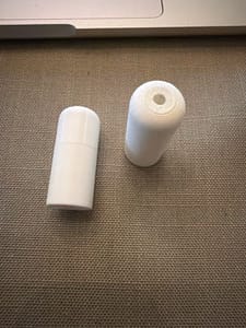 White 3D Print - Bored Plugs / Rollers (2 pcs)
