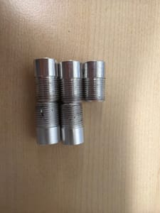 Machined Metal Threaded Fitting / Bushing (smooth collar + external thread)