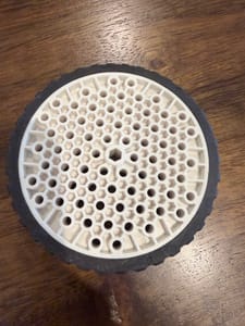 Robotics Wheel - White Hub, Black Rubber Tread (Unidentified)