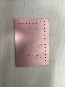 Drilled Copper-Clad Board (un-etched, pre-etch drilled)