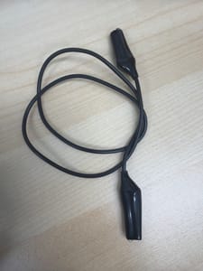 Black Alligator-Clip Test Lead (clip-to-clip, ~2-3 ft)