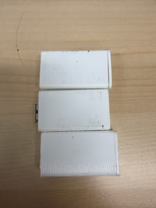 White 3D-Printed Enclosures / Cases (lot, one w/ USB-A port)