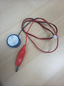 Test Lead w/ Blue Round Component (unidentified), JST + Alligator Clip