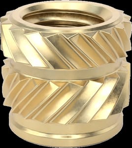 M6 x 8mm Brass Knurled Insert Nut