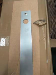 Flat Metal Bracket / Faceplate Strip (w/ round cutout + screw hole)