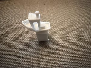 White 3D Print - Flared Hopper / Funnel Fitting