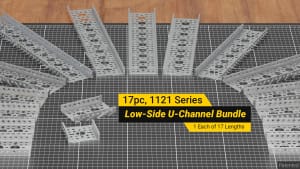 goBILDA 1121 Series Low-Side U-Channel Bundle (17 Pcs) (3203-1121-0001)