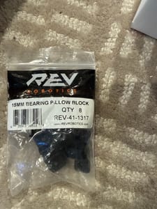 REV Robotics 15mm Bearing Pillow Block (REV-41-1317)