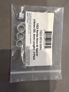 goBILDA 1522 Series 8mm ID Spacer (10mm OD, 6mm Length) - 4 Pack (1522-0010-0060)