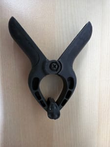 Black Nylon Spring Clamp (~4-6\")