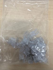 Clear Plastic Cable / Light-Strip Mounting Clips (bag with screws)