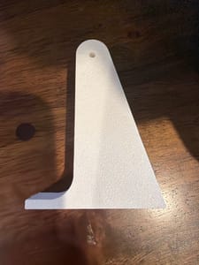 Custom 3D-Printed Mounting Bracket (White, Triangular)