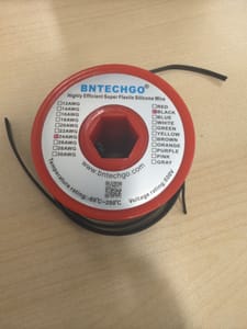 BNTECHGO 24AWG Silicone Wire Spool Black