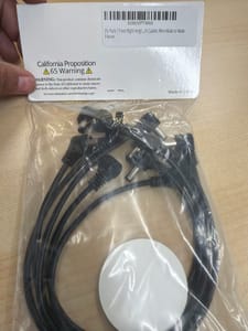 DC Barrel Patch Cable Right-Angle Male-to-Male (1 ft)