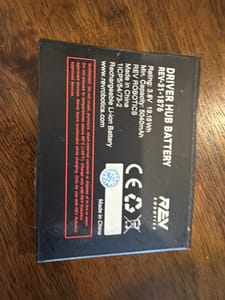 REV Robotics Driver Hub Battery (REV-31-1876)