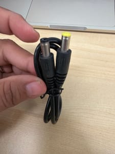 DC Barrel Power Cable, Male-to-Male (straight, both ends)