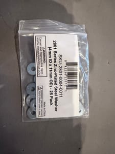 goBILDA 2801 Series Zinc-Plated Steel Washer (4mm ID x 11mm OD) - 25 Pack (2801-0004-0011)